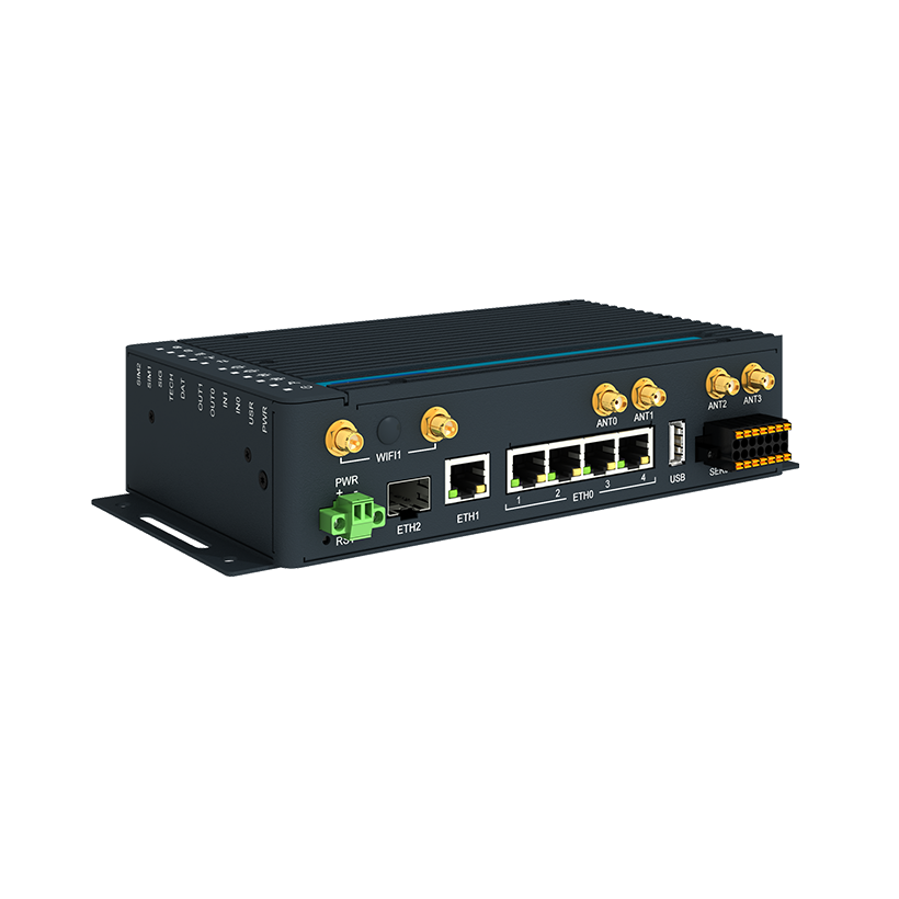 ICR-4400, GLOBAL, NAM, 5x Ethernet, 1x RS232, 1x RS485, CAN, Wi-Fi, SFP, USB, SD, Without Accessories